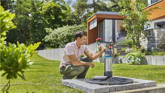 Enrouleur de jardin vide pré-câblé capacité 50 m