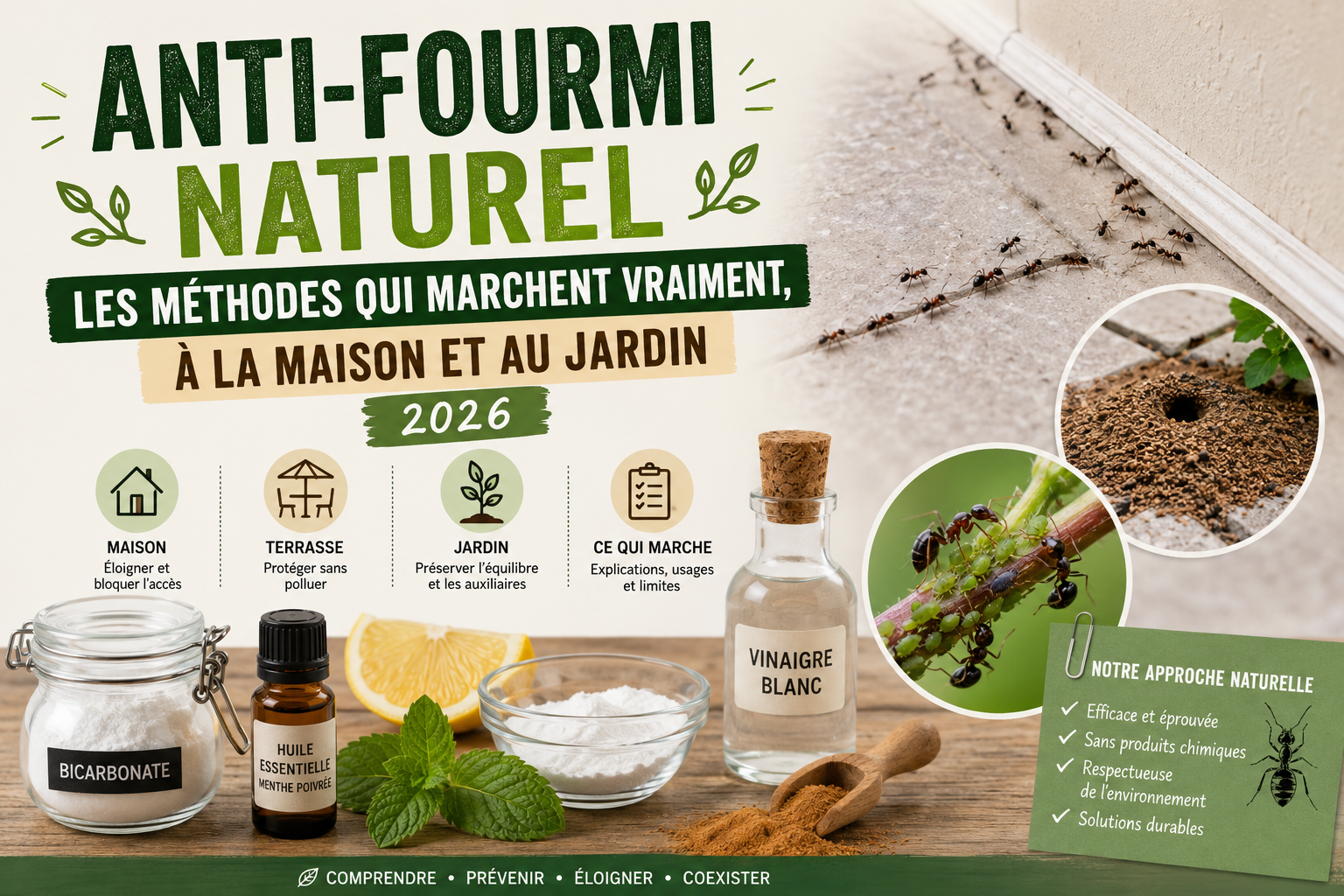 Anti-fourmi naturel : les méthodes qui marchent vraiment, à la maison et au jardin (2026)